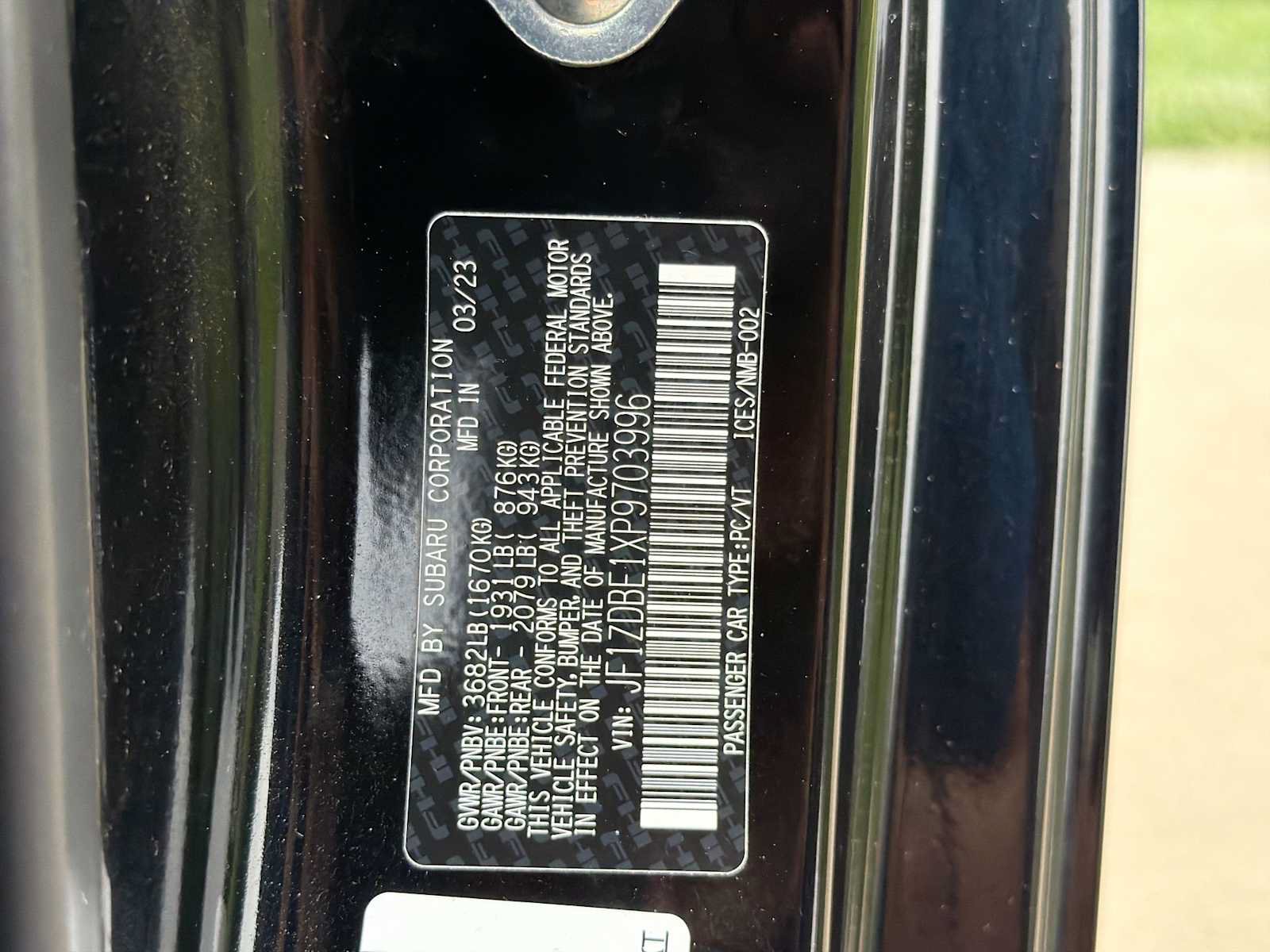 Certified 2023 Subaru BRZ Limited RWD image 28