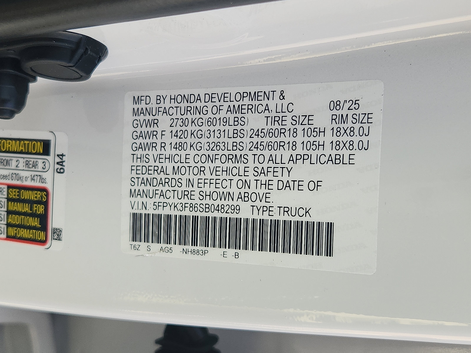 New 2025 Honda Ridgeline Black Edition image 18