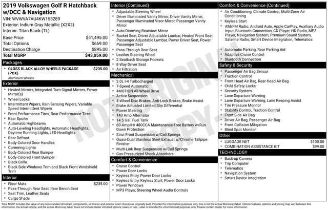 Used 2019 Volkswagen Golf R 4-Door image 10