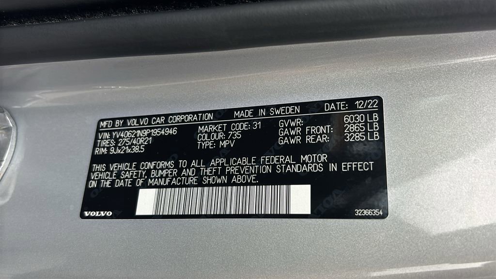 Certified 2023 Volvo XC90 B6 Plus w/ Protection Package Premier image 35