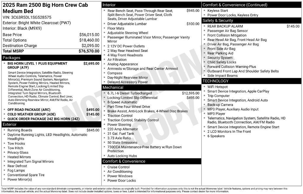 Certified 2025 RAM 2500 Big Horn AWD/4WD image 26