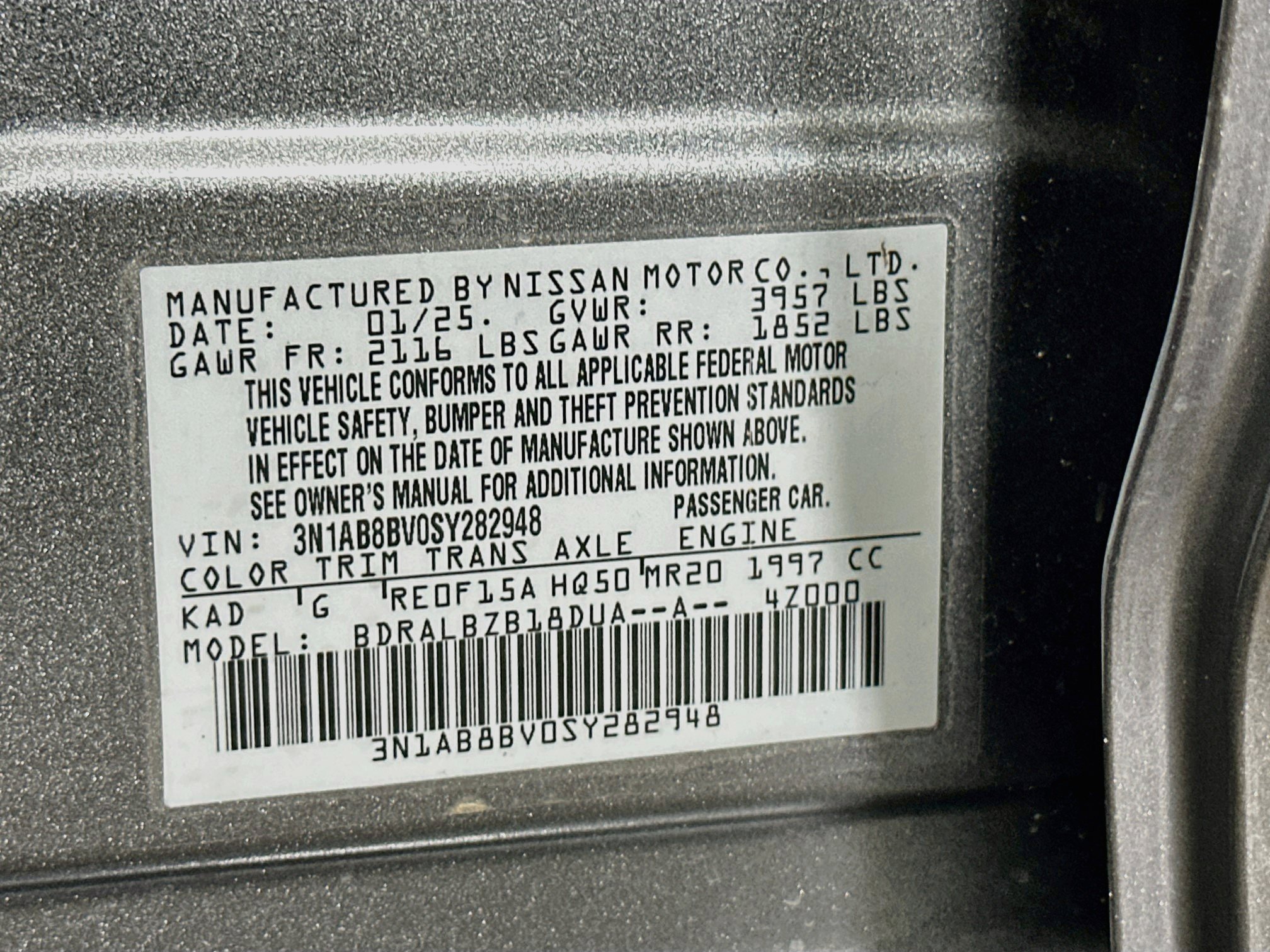 Used 2025 Nissan Sentra S FWD image 12