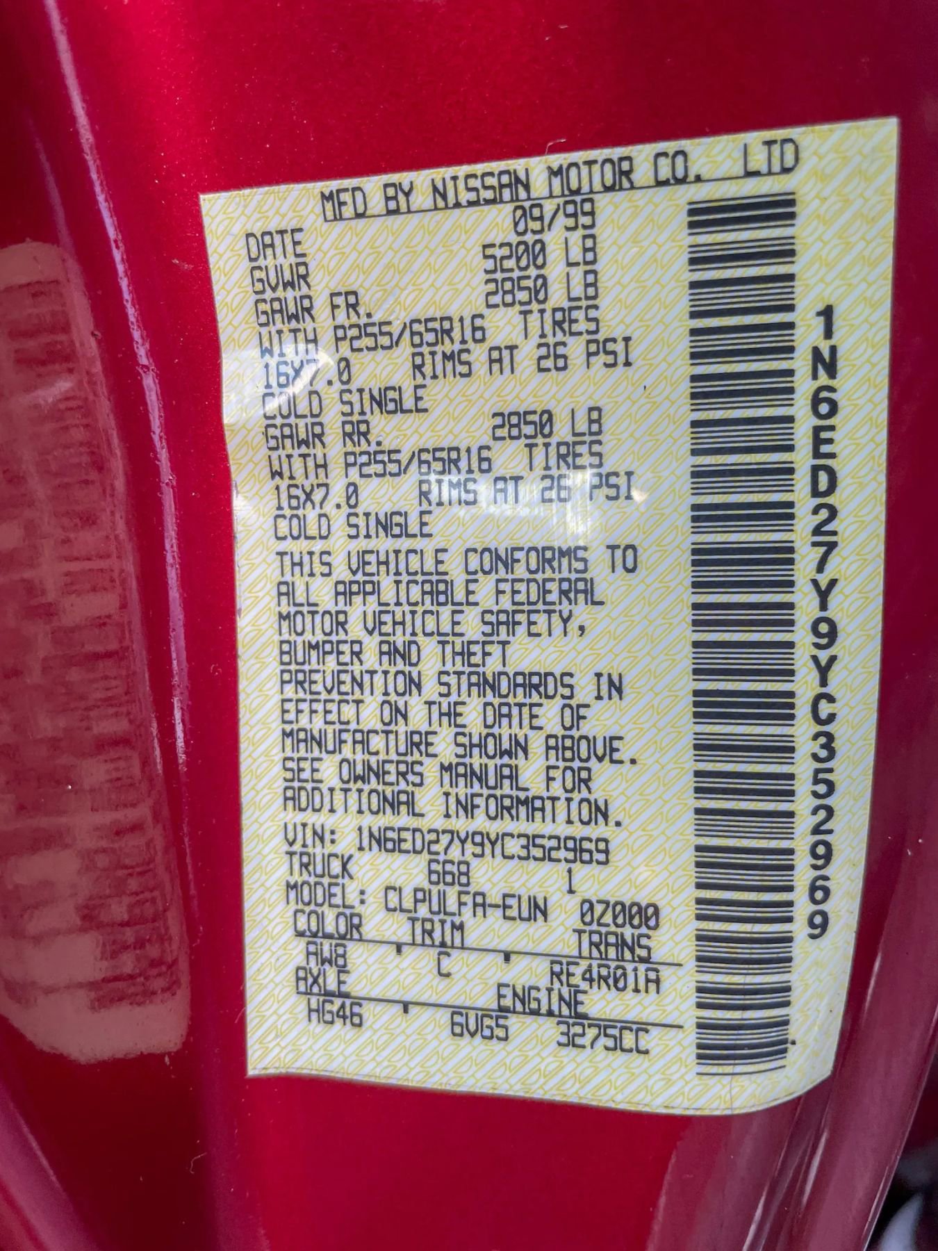 Used 2000 Nissan Frontier XE image 42