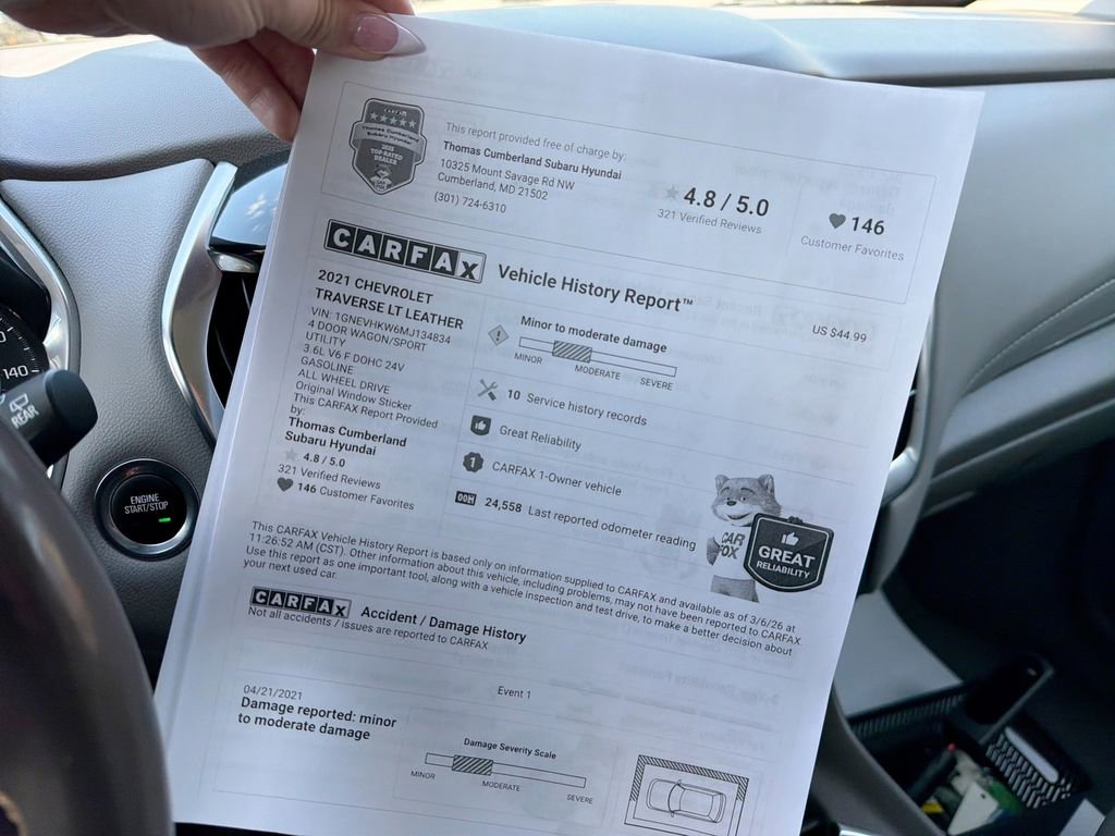 Used 2021 Chevrolet Traverse LT image 40