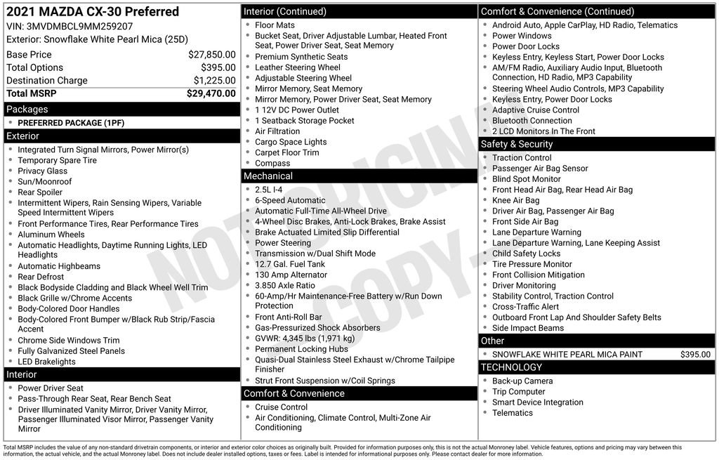 Used 2021 MAZDA CX-30 AWD 2.5 S w/ Preferred Package image 45