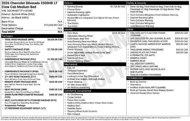 New 2026 Chevrolet Silverado 2500 LT w/ Trail Boss Package image 2