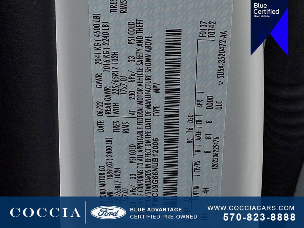 Used 2022 Ford Escape SE w/ Convenience Package image 28