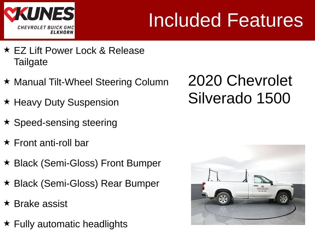 Used 2020 Chevrolet Silverado 1500 W/T w/ WT Fleet Convenience Package RWD image 3