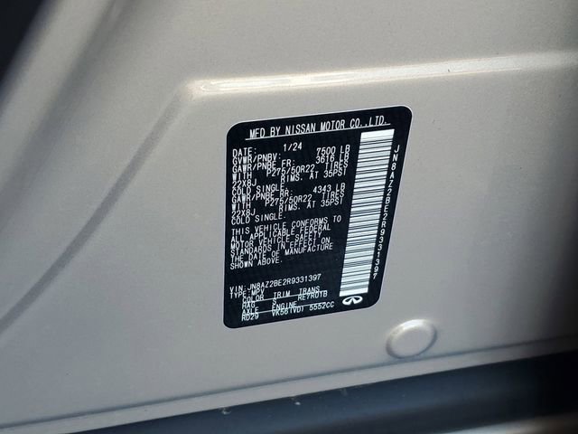 Used 2024 INFINITI QX80 Sensory image 23