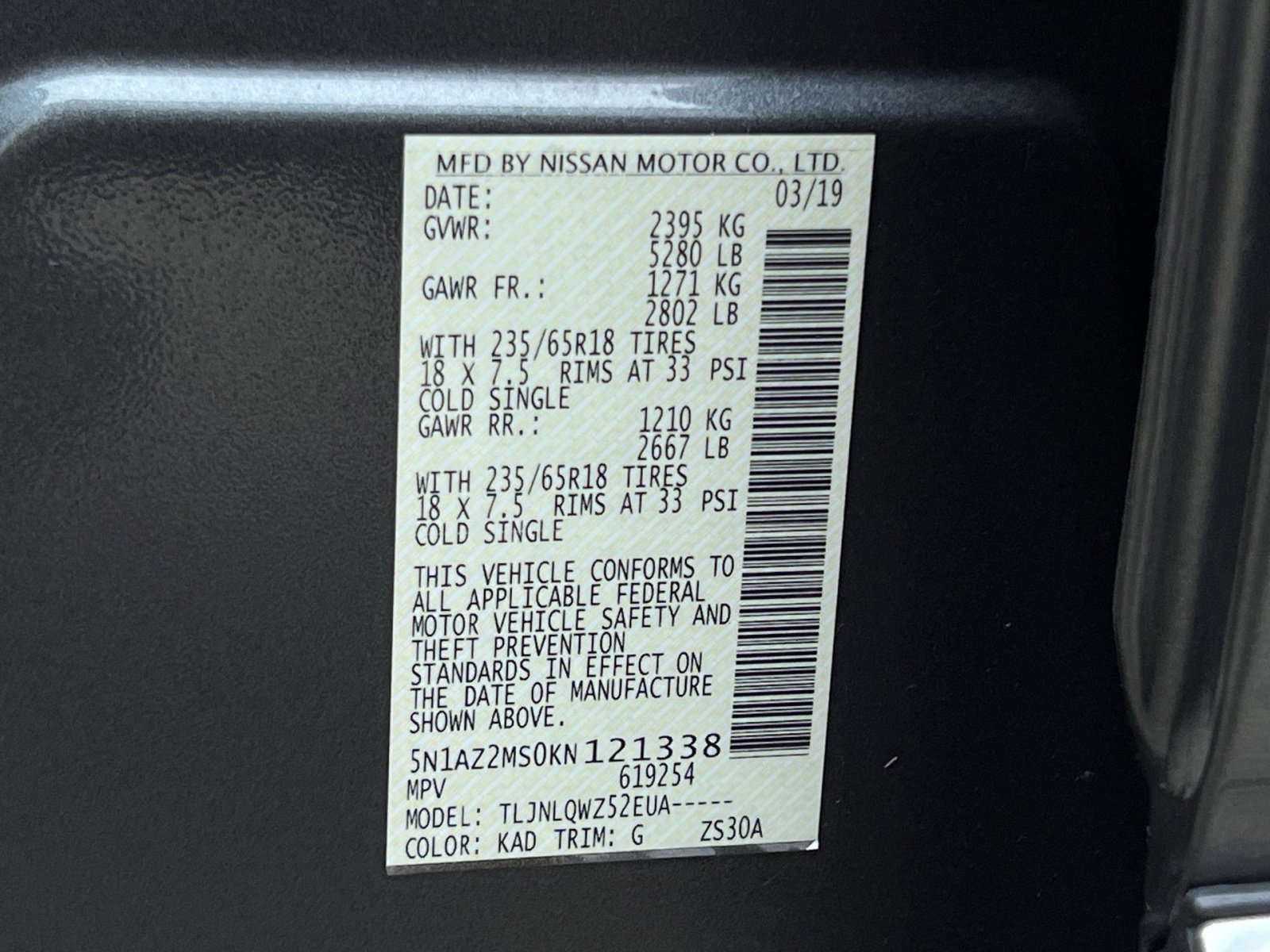 Used 2019 Nissan Murano SV AWD/4WD image 37