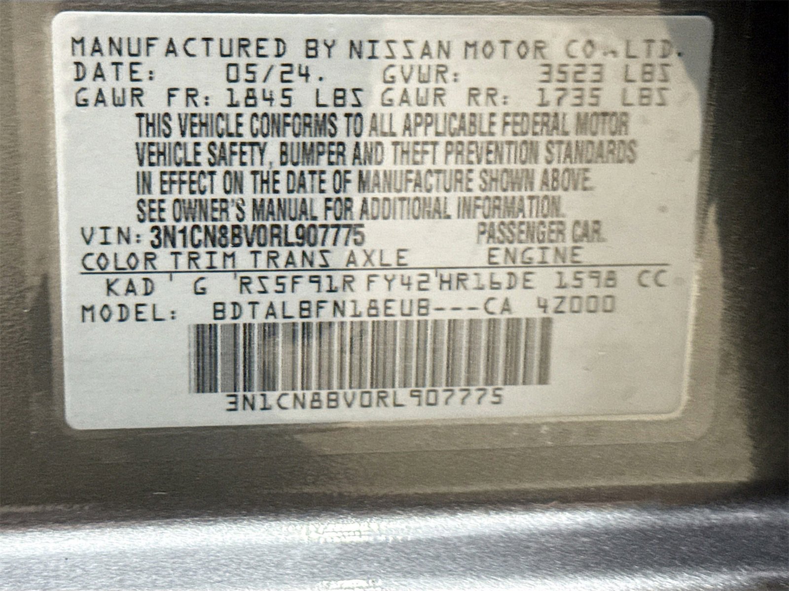 Used 2024 Nissan Versa S image 30