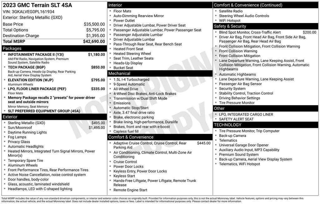 Used 2023 GMC Terrain SLT w/ Infotainment Package II AWD/4WD image 14