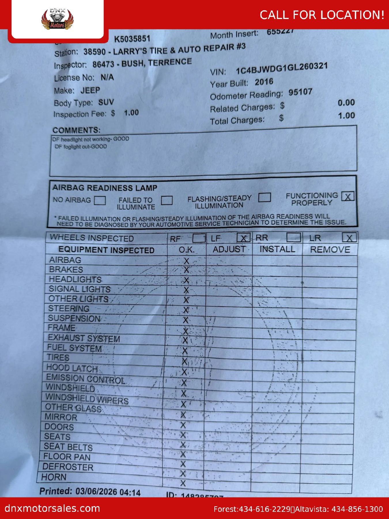 Used 2016 Jeep Wrangler Unlimited Sport w/ Quick Order Package 24S image 49