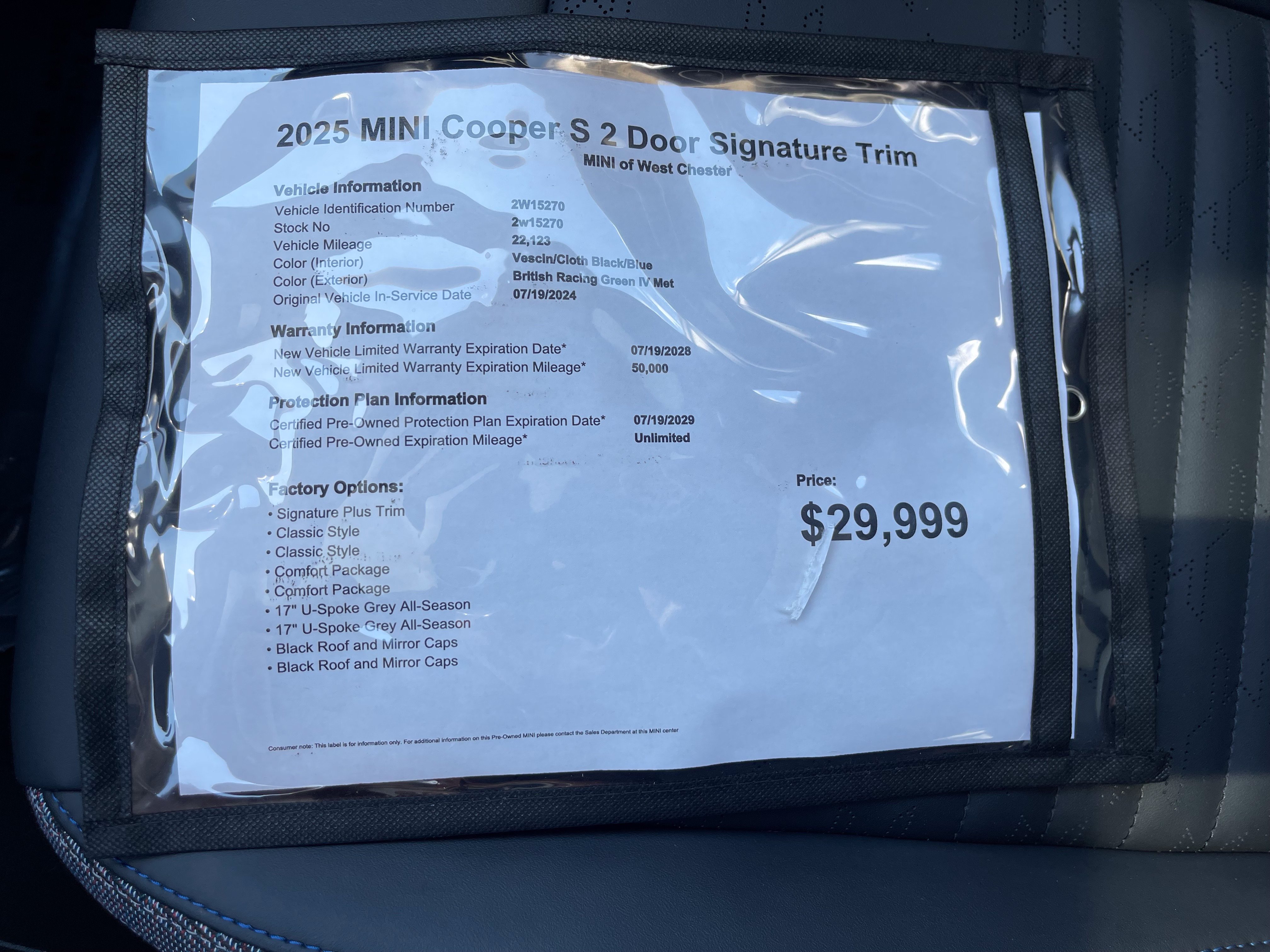 Used 2025 MINI Cooper S FWD image 17