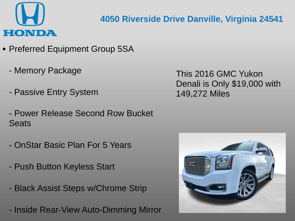Used 2016 GMC Yukon Denali w/ Open Road Package AWD/4WD image 7