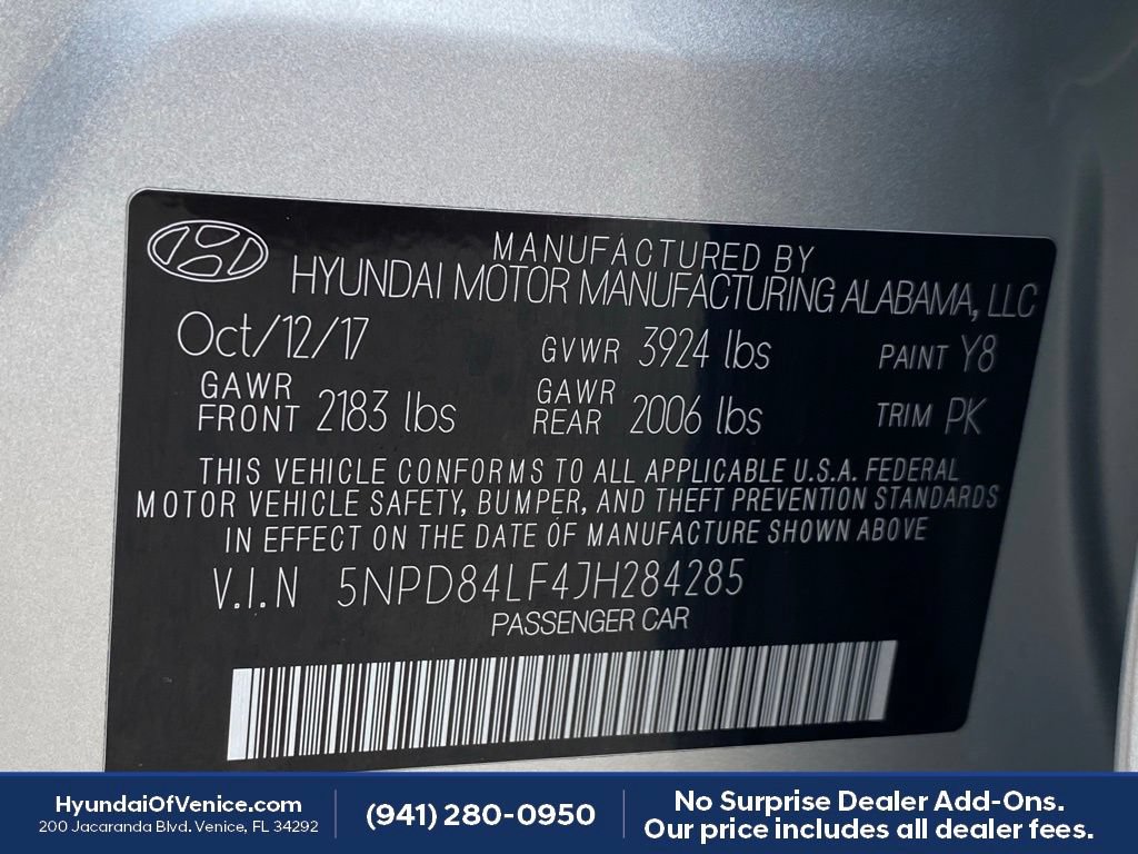 Used 2018 Hyundai Elantra Limited FWD image 20