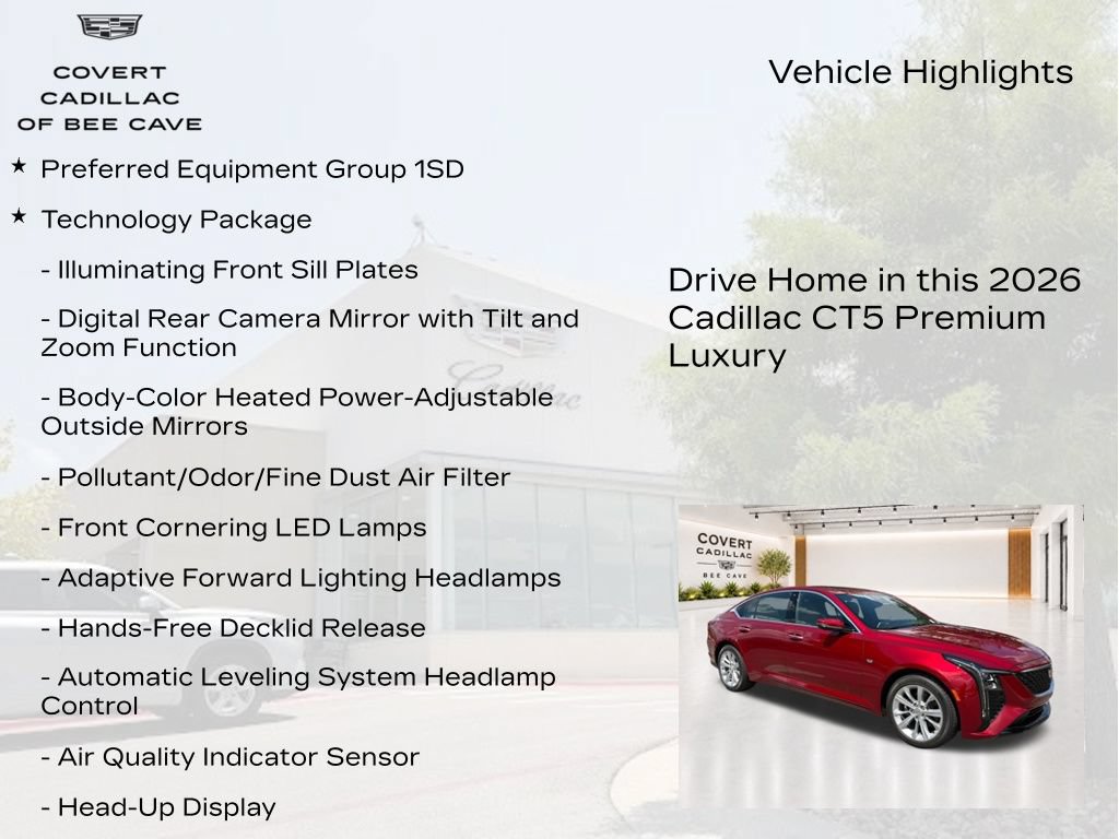 New 2026 Cadillac CT5 Premium Luxury w/ Technology Package RWD image 6