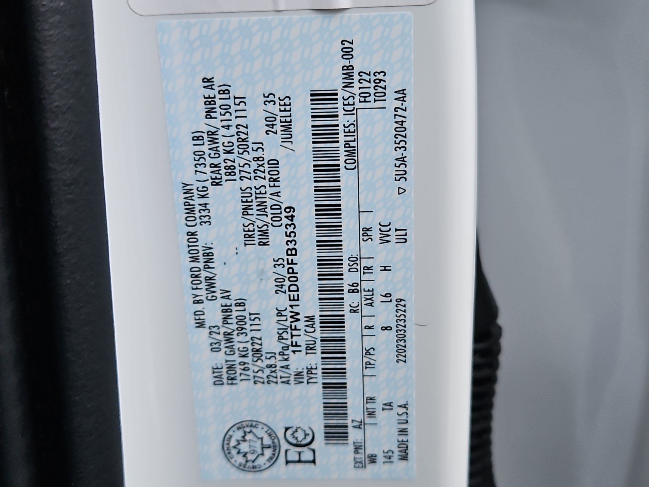 Used 2023 Ford F150 Limited image 38