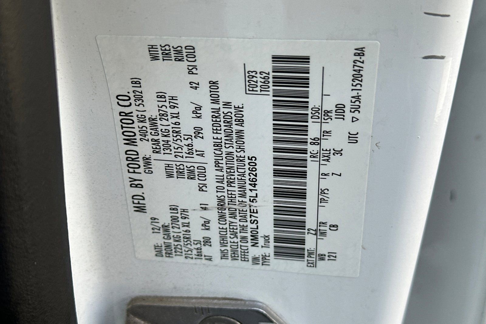 Used 2020 Ford Transit Connect XL w/ CNG/LPG Engine Prep Package image 26