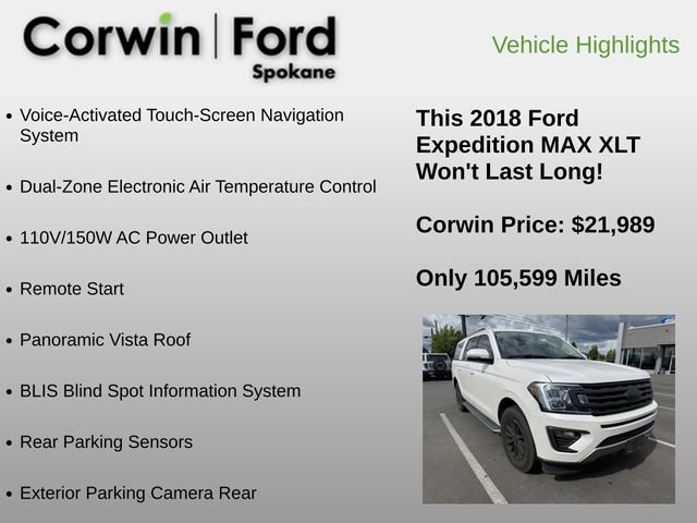 Used 2018 Ford Expedition Max XLT w/ Equipment Group 202A AWD/4WD image 6
