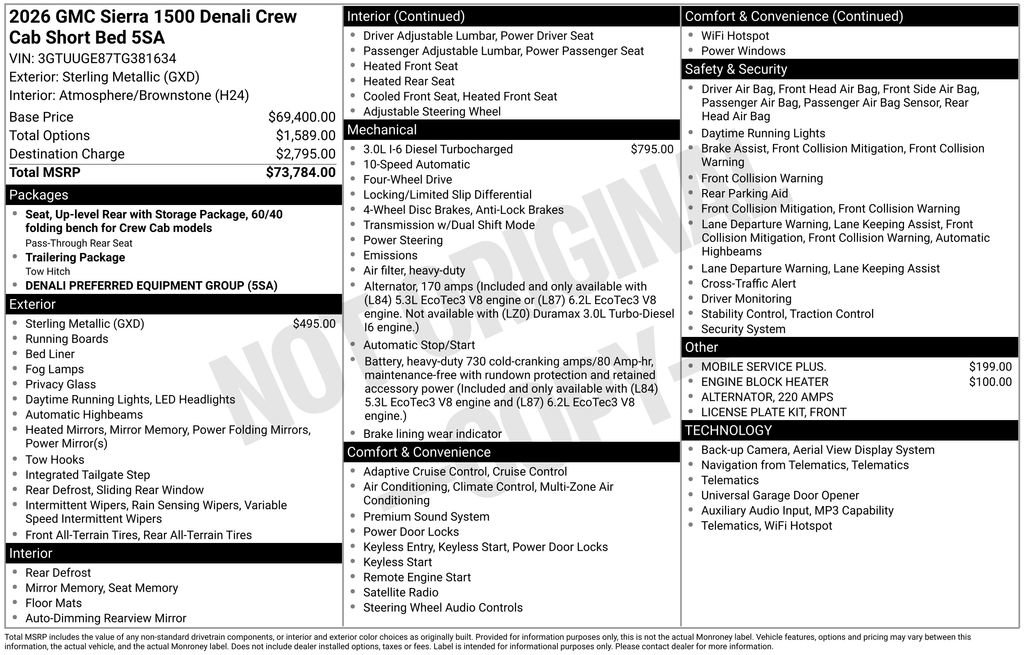 New 2026 GMC Sierra 1500 Denali AWD/4WD image 17