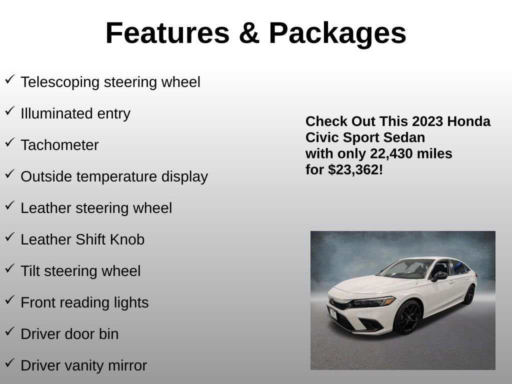 Certified 2023 Honda Civic Sport image 24