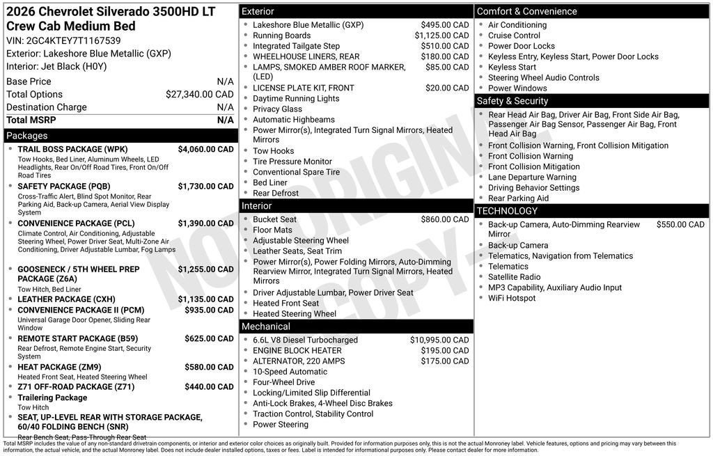 New 2026 Chevrolet Silverado 3500 LT w/ Trail Boss Package AWD/4WD image 2