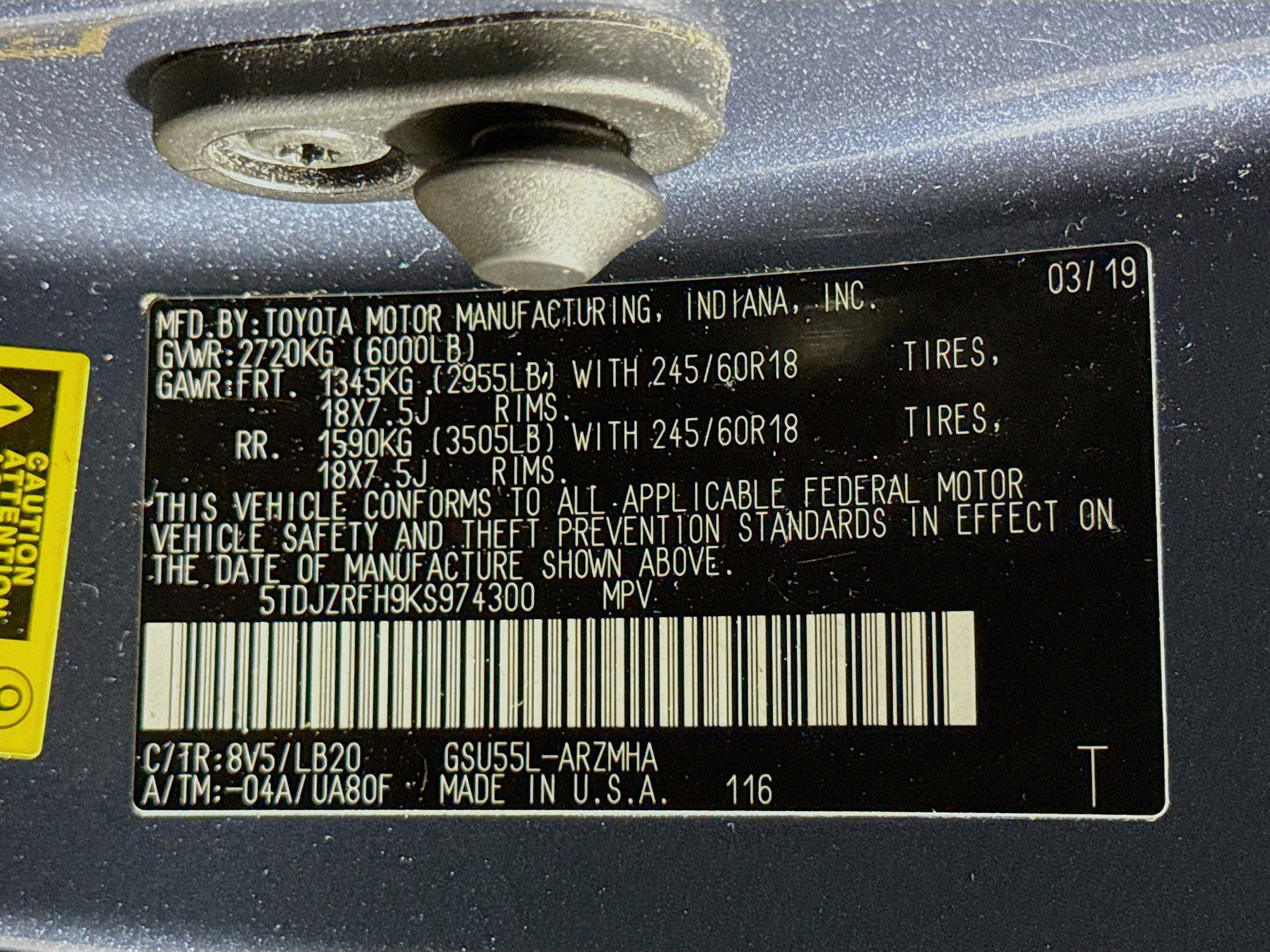 Certified 2019 Toyota Highlander XLE AWD/4WD image 33