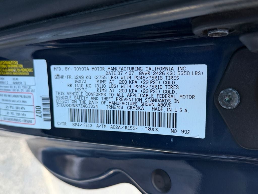 Used 2007 Toyota Tacoma 4x4 Access Cab image 32