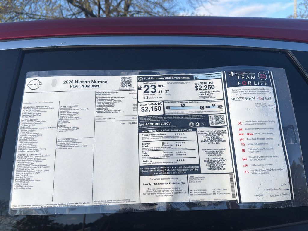 New 2026 Nissan Murano Platinum w/ Cargo Package image 12