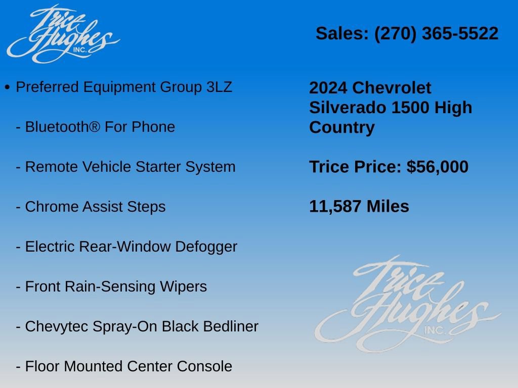 Used 2024 Chevrolet Silverado 1500 High Country w/ Technology Package AWD/4WD image 20