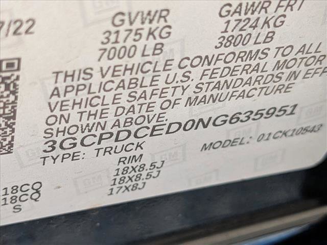 Used 2022 Chevrolet Silverado 1500 Custom Trail Boss w/ LPO, Dark Essentials Package image 15