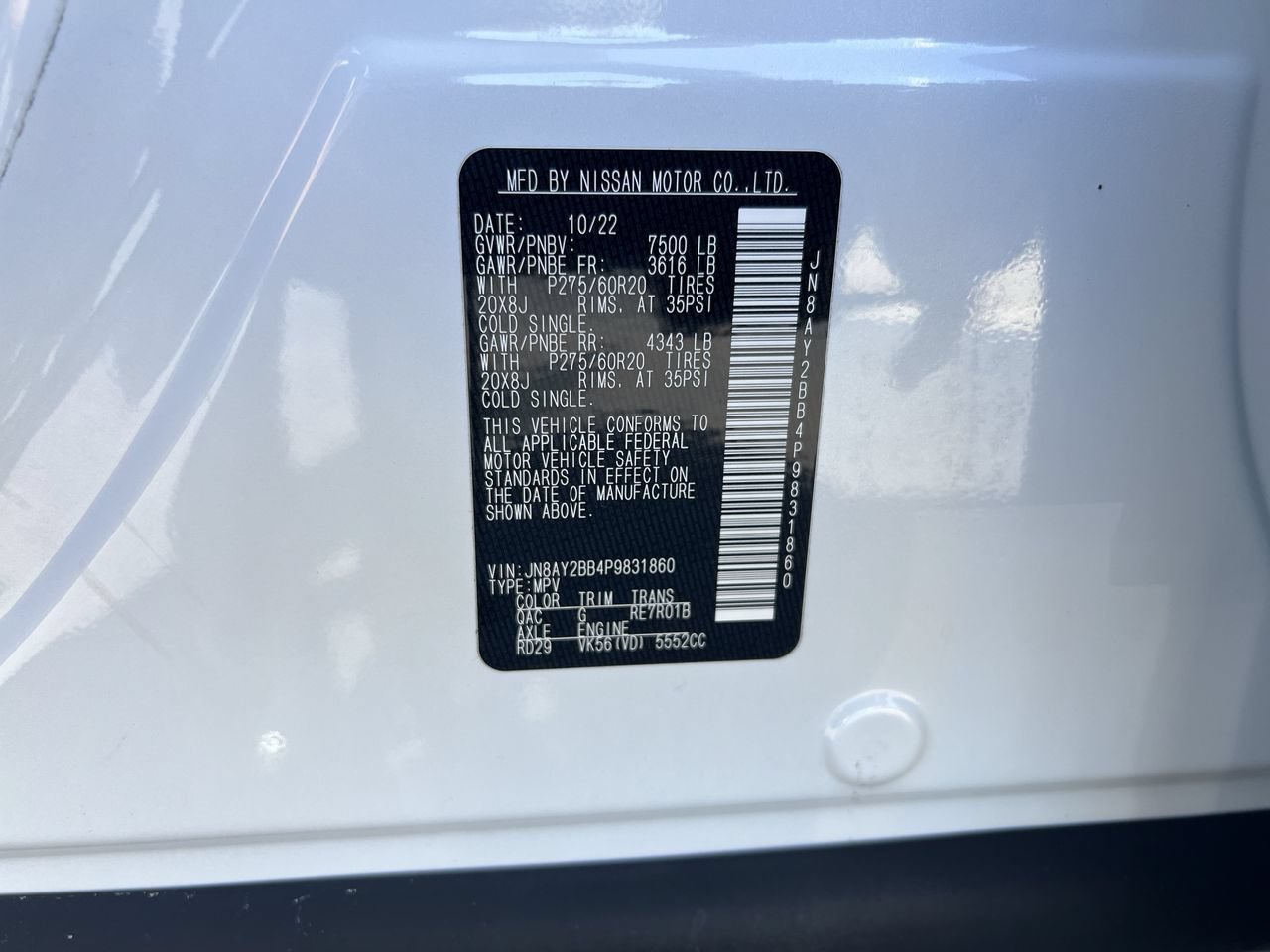 Used 2023 Nissan Armada SL w/ Captain's Chairs Package AWD/4WD image 37