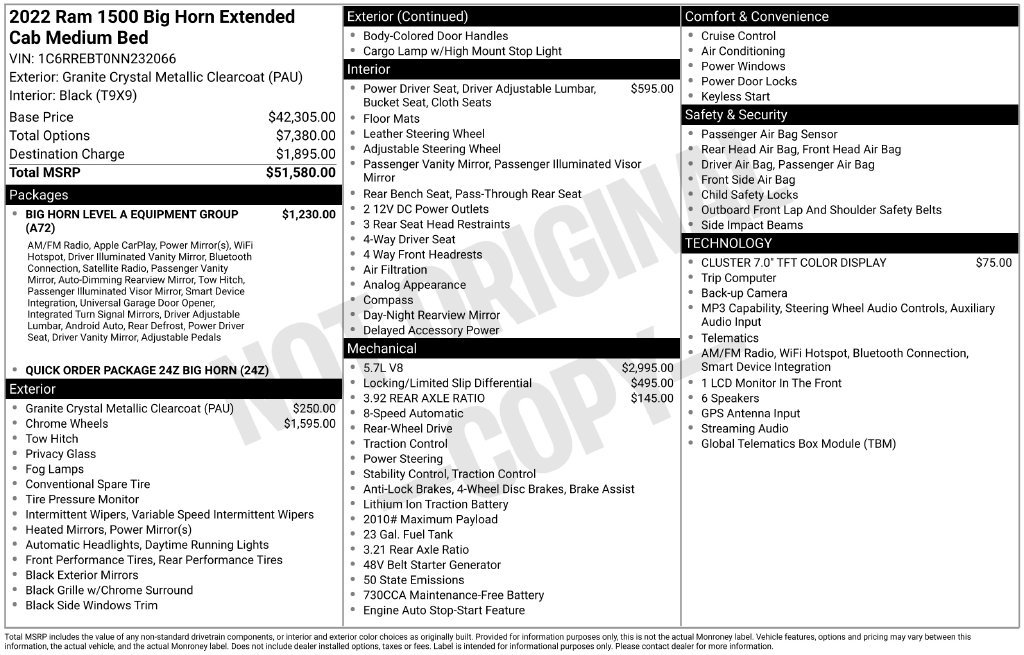 Certified 2022 RAM 1500 Big Horn RWD image 38