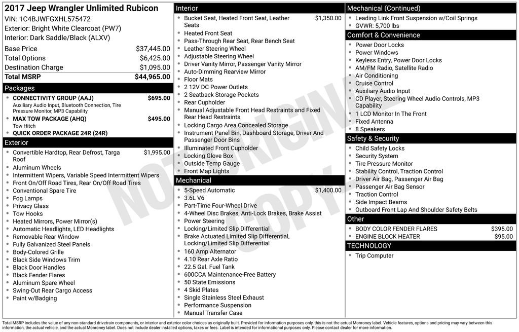 Used 2017 Jeep Wrangler Unlimited Rubicon w/ Connectivity Group image 35