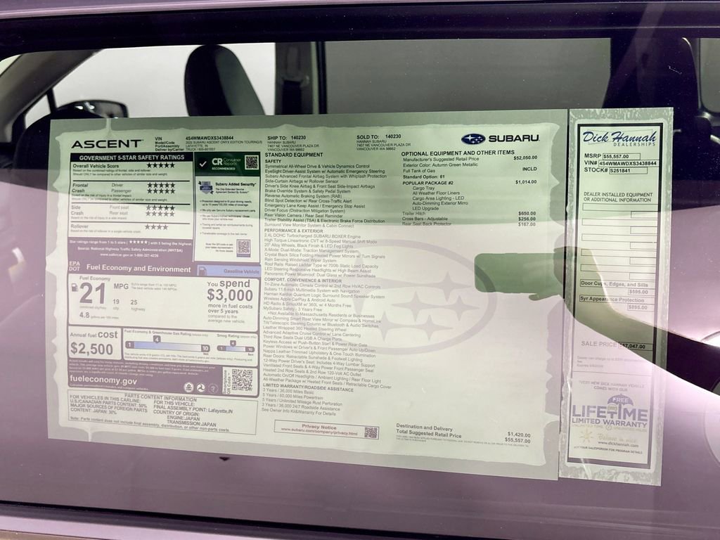 New 2025 Subaru Ascent Bronze Edition image 26