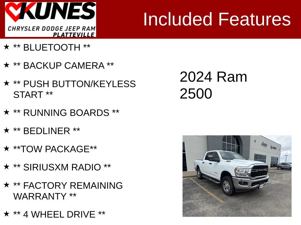 Used 2024 RAM 2500 Big Horn w/ Bed Utility Group AWD/4WD image 2