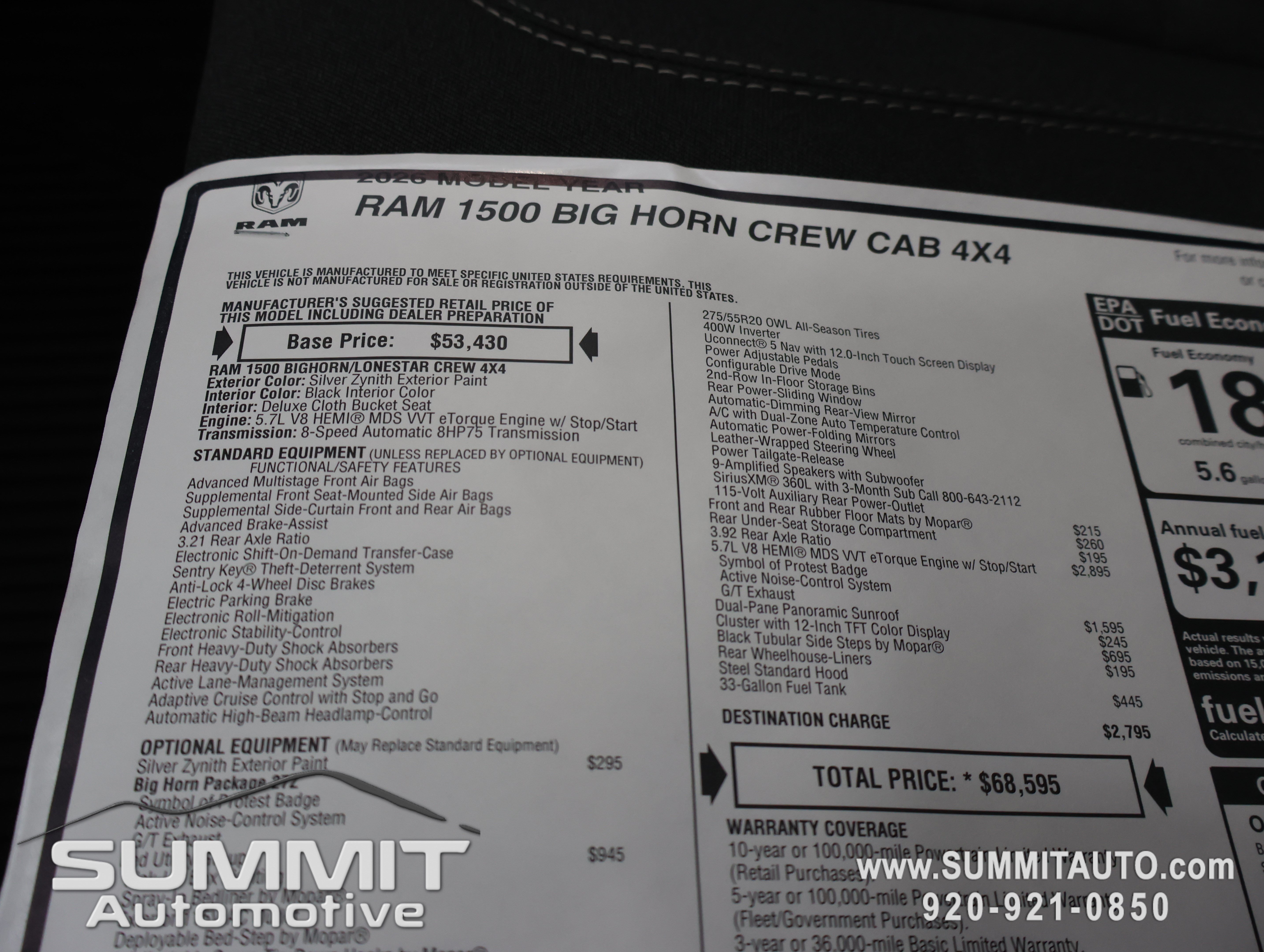 New 2026 RAM 1500 Big Horn AWD/4WD image 40