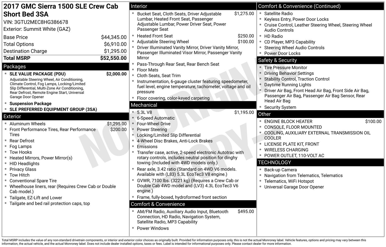 Used 2017 GMC Sierra 1500 SLE w/ SLE Value Package AWD/4WD image 4