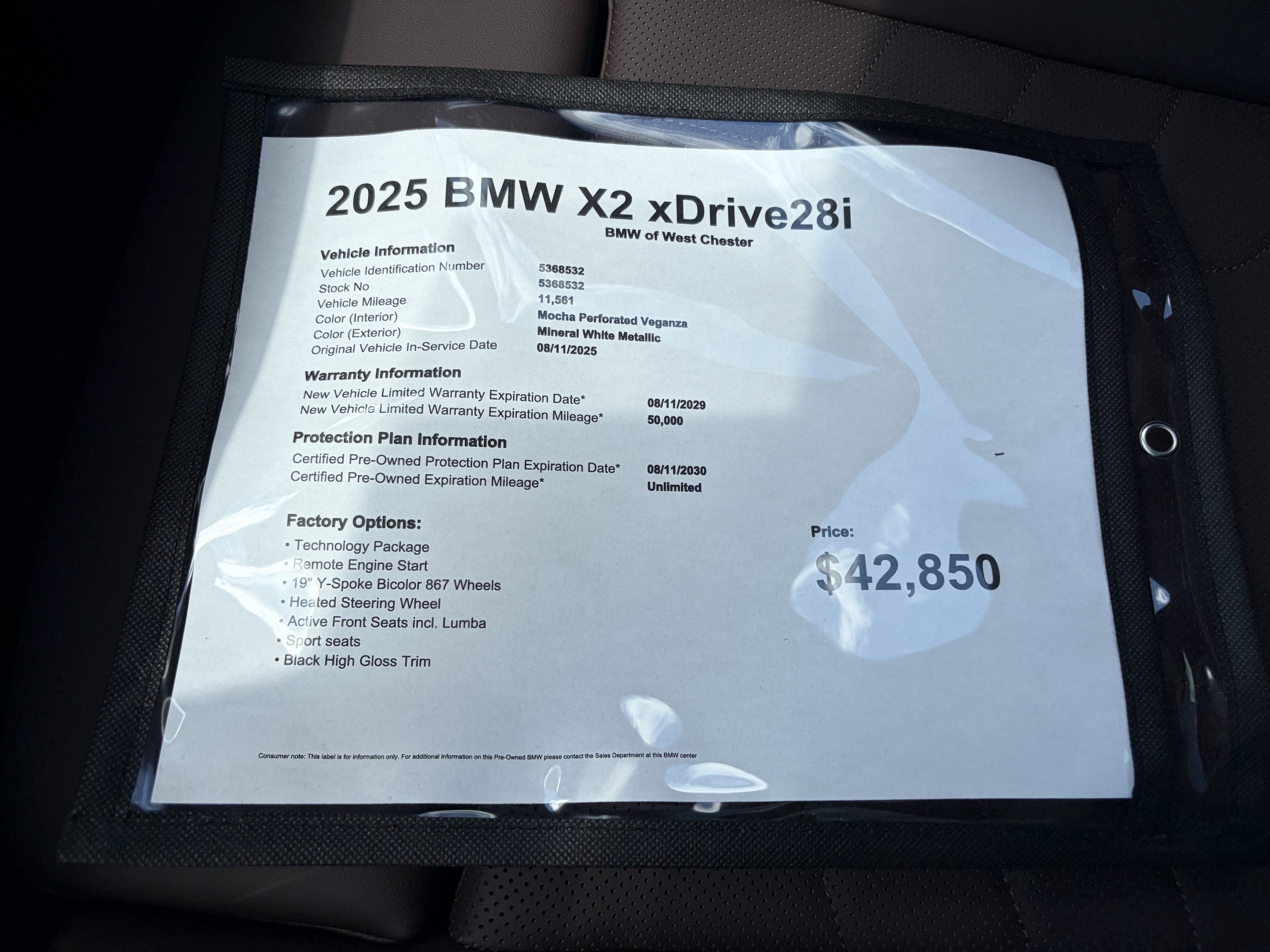 Certified 2025 BMW X2 xDrive28i AWD/4WD image 18