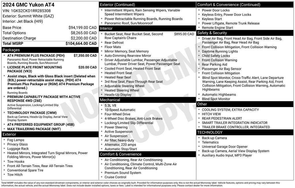 Used 2024 GMC Yukon AT4 w/ AT4 Premium Plus Package image 11