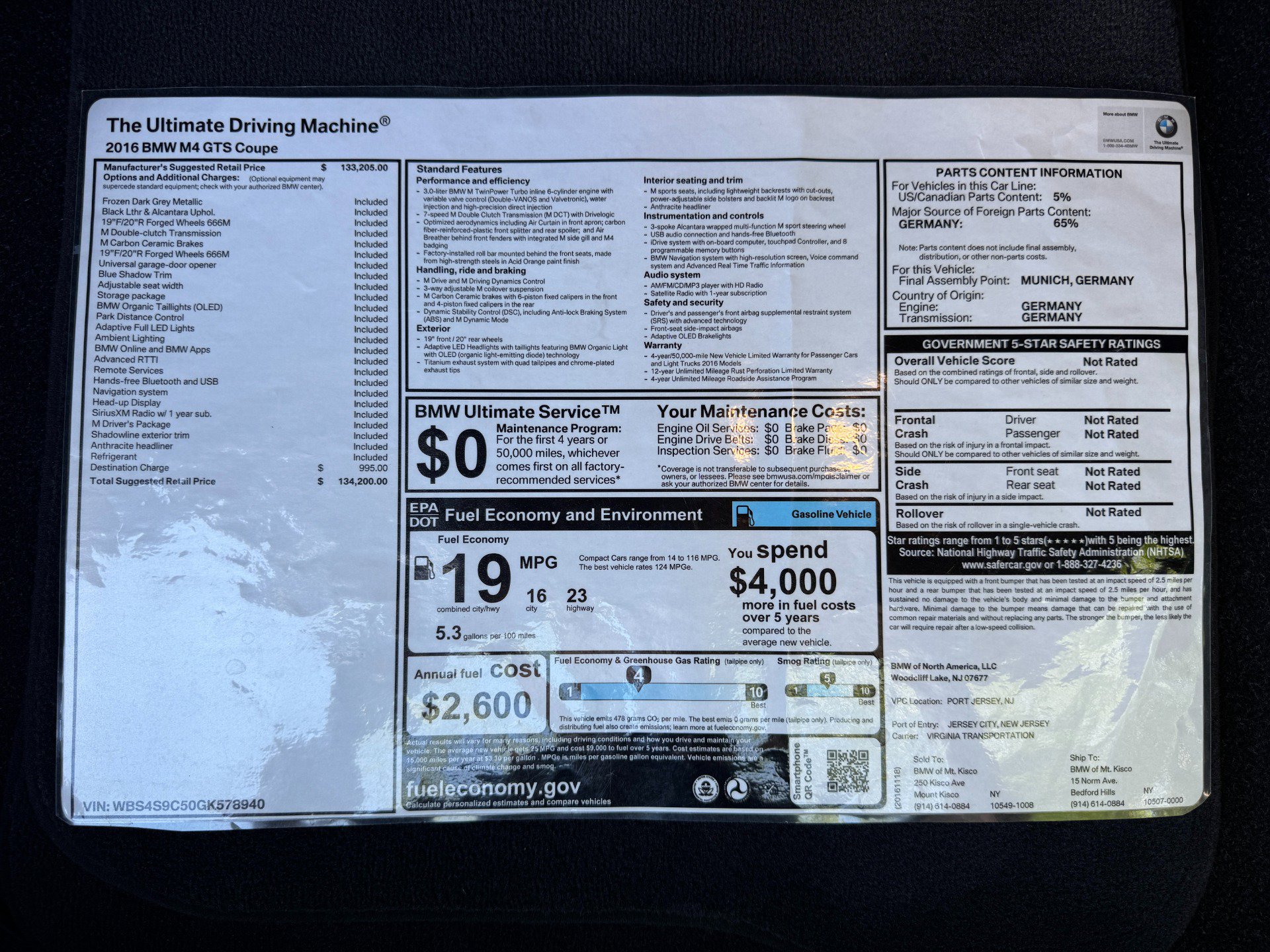 Used 2016 BMW M4 GTS image 63