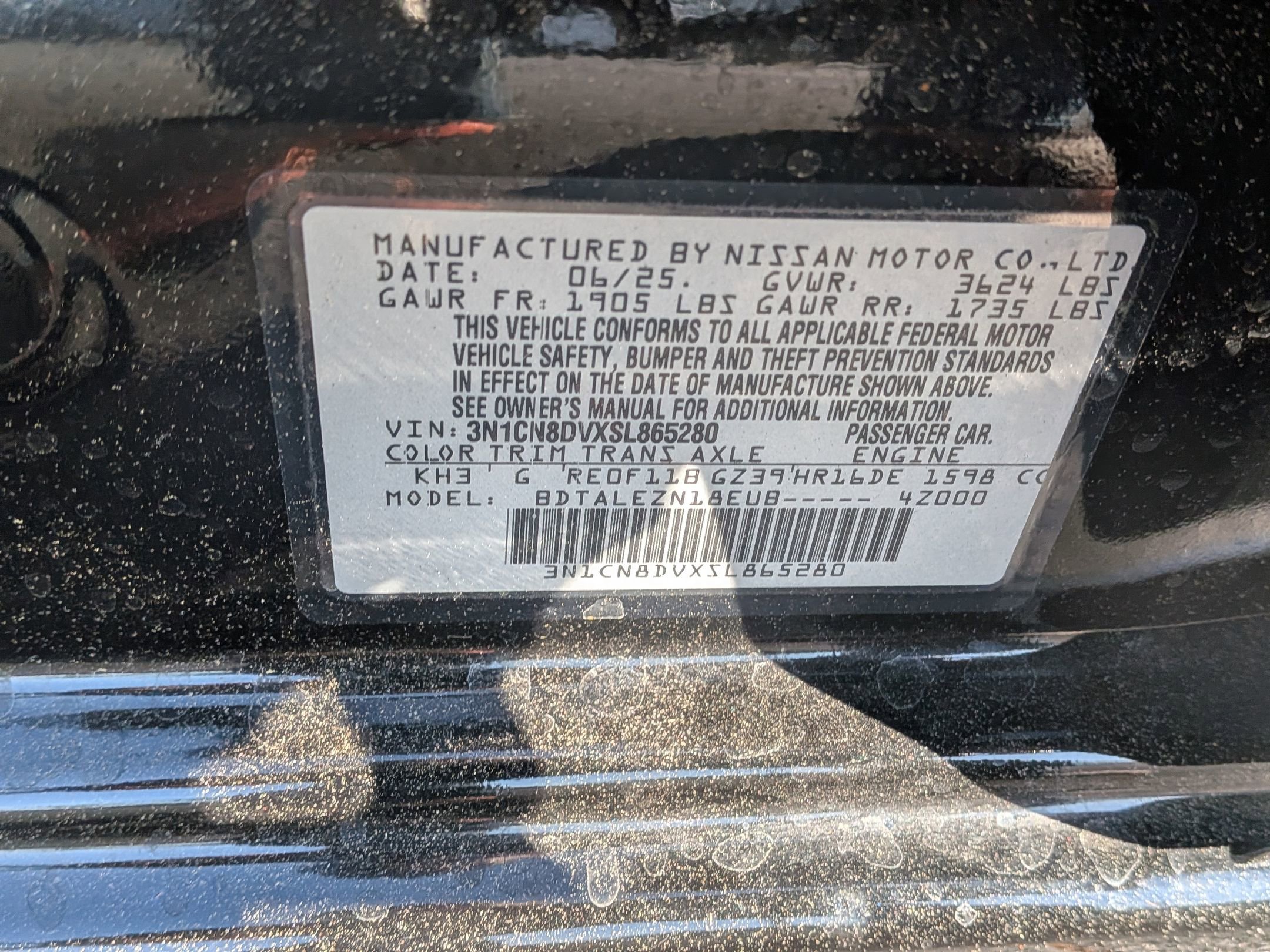 Used 2025 Nissan Versa S w/ Trunk Package FWD image 35