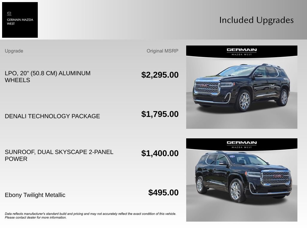 Used 2021 GMC Acadia Denali w/ Denali Technology Package FWD image 11