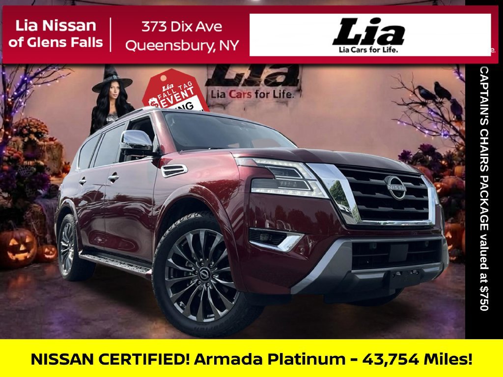 Certified 2023 Nissan Armada Platinum w/ Captain's Chairs Package