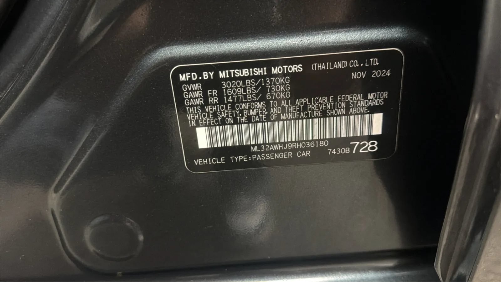Used 2024 Mitsubishi Mirage Black Edition FWD image 23