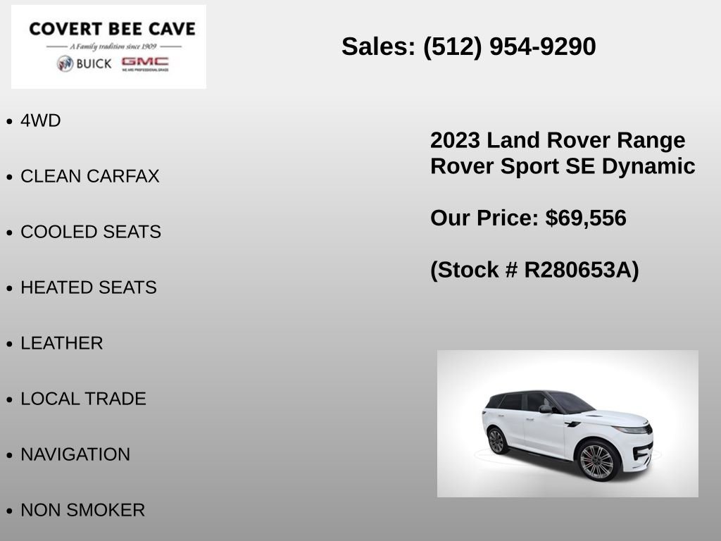 Used 2023 Land Rover Range Rover Sport SE Dynamic image 6