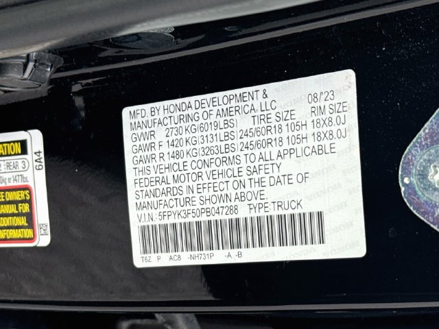 Certified 2023 Honda Ridgeline RTL image 37