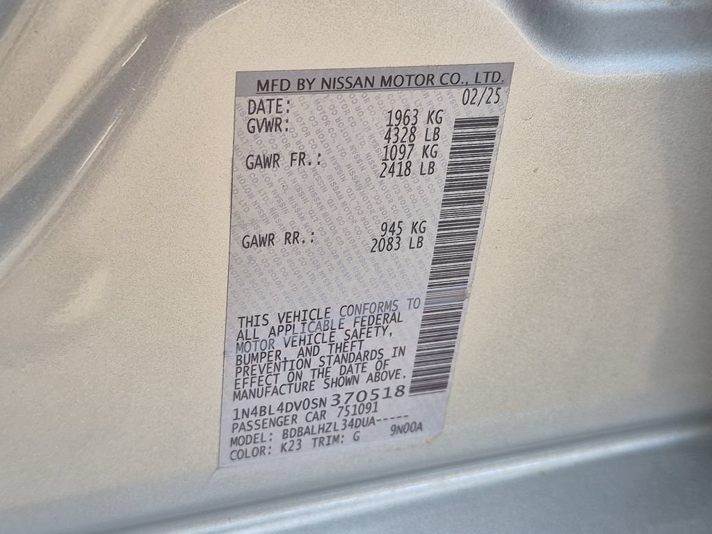 Certified 2025 Nissan Altima 2.5 SV FWD image 42