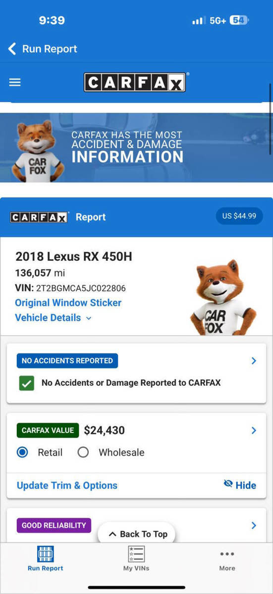 Used 2018 Lexus RX 450h AWD w/ Premium Package image 6